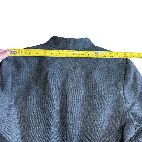 J Crew Going Out Blazer in Stretch Twill Open Front Jacket Gray 12 Academia Prep - Picture 13 of 13